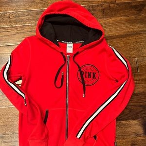 Full zip PINK hoodie red